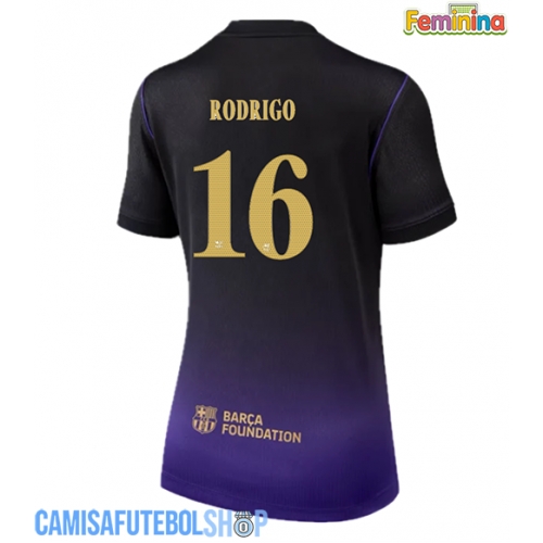 Camisa de time de futebol Barcelona Rodri Hernandez #16 Replicas 2º Equipamento Feminina 2026-27 Manga Curta